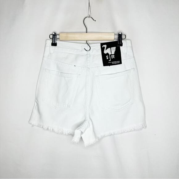 SANDRINE ROSE White Raw Hem Short Shorts NWT in Size 24 - Picture 8 of 8
